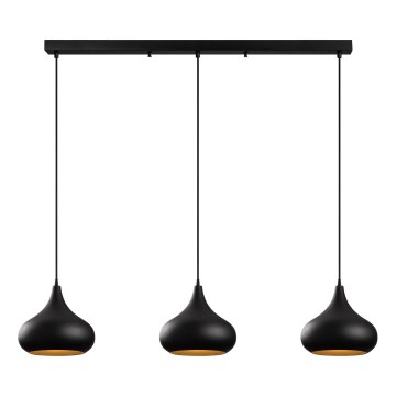 Pendente com cabo MUBA 3xE27/40W/230V preto