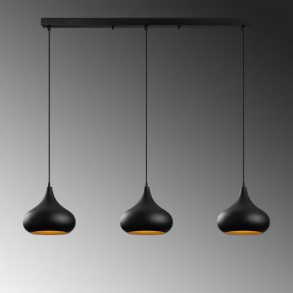 Pendente com cabo MUBA 3xE27/40W/230V preto