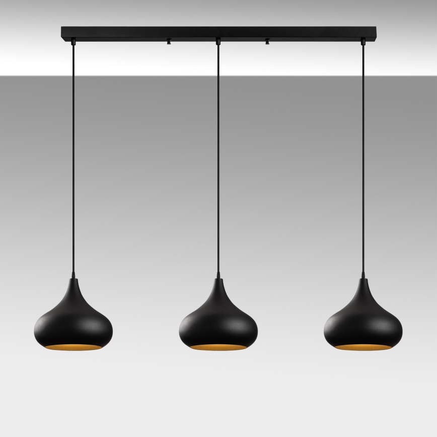 Pendente com cabo MUBA 3xE27/40W/230V preto