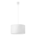 Pendente com cabo SIRJA PLISADO 1xE27/15W/230V Ø 35 cm branco