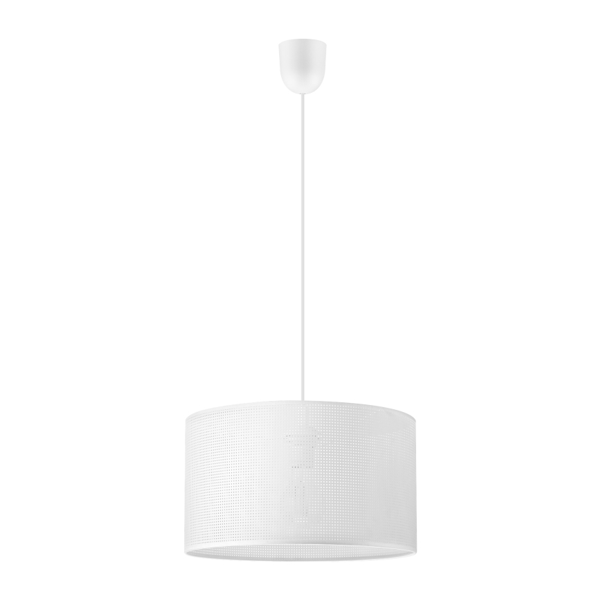 Pendente com cabo SIRJA PLISADO 1xE27/15W/230V Ø 35 cm branco