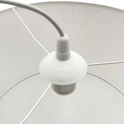 Pendente com cabo SIRJA PLISADO 1xE27/15W/230V Ø 35 cm branco