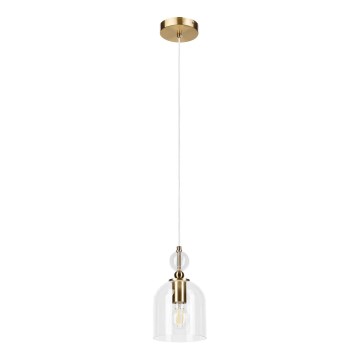 Pendente com cabo VELARE 1xE27/15W/230V dourado/transparente