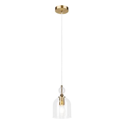 Pendente com cabo VELARE 1xE27/15W/230V dourado/transparente
