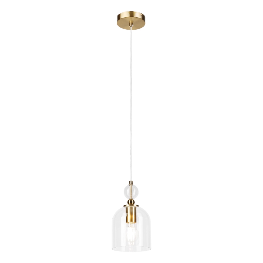 Pendente com cabo VELARE 1xE27/15W/230V dourado/transparente