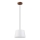 Pendente em cabo AIDA 1xE27/60W/230V Ø 25 cm carvalho/nogueira/branco