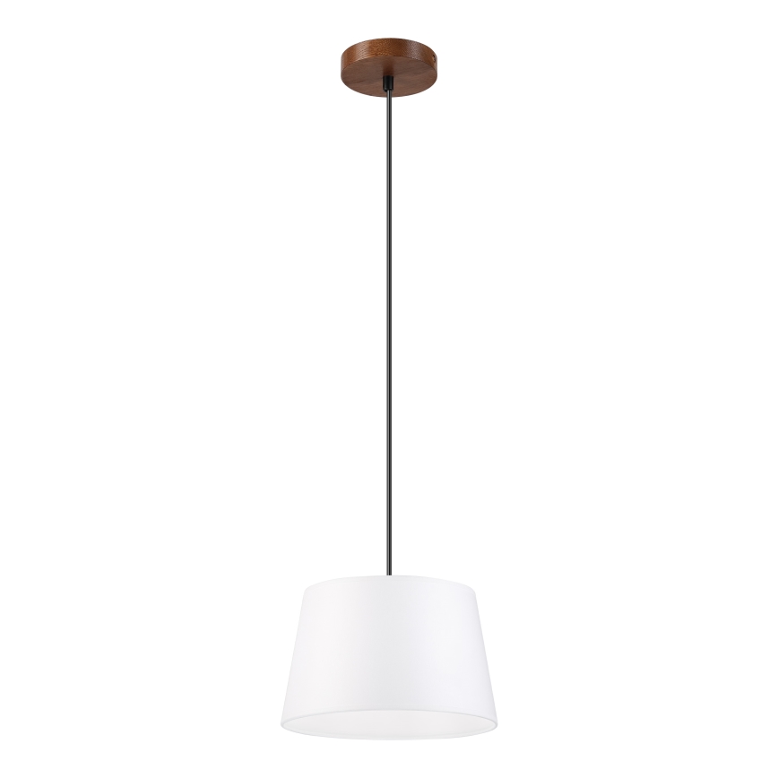 Pendente em cabo AIDA 1xE27/60W/230V Ø 25 cm carvalho/nogueira/branco