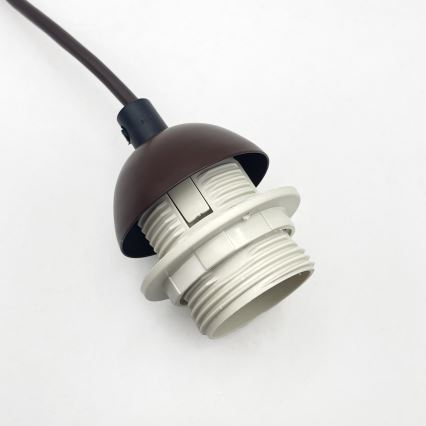 Pendente em cabo AIDA 1xE27/60W/230V Ø 25 cm carvalho/nogueira/branco