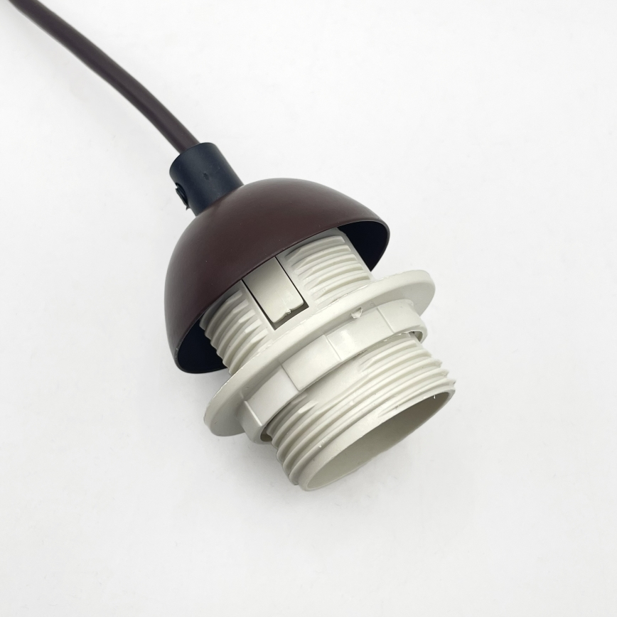 Pendente em cabo AIDA 1xE27/60W/230V Ø 25 cm carvalho/nogueira/branco