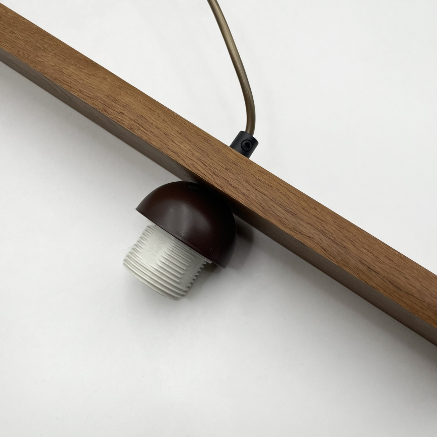 Pendente em cabo AIDA 2xE27/15W/230V Ø 35 cm carvalho/creme