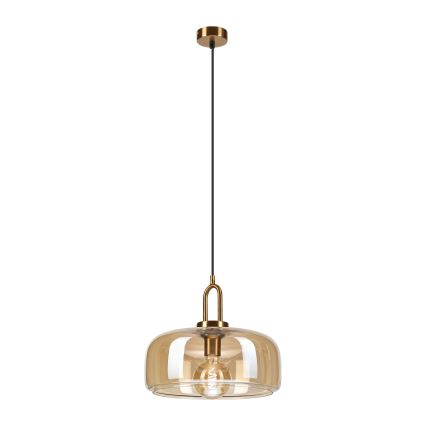 Pendente em cabo AMAYA 1xE27/15W/230V dourado/bege fumê