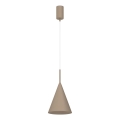 Pendente em cabo CAPITAL 1xGX53/15W/230V Ø 17 cm taupe