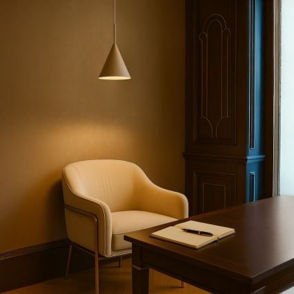 Pendente em cabo CAPITAL 1xGX53/15W/230V Ø 17 cm taupe