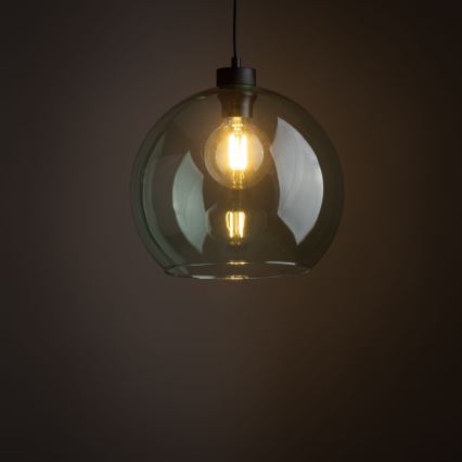 Pendente em cabo CUBUS 1xE27/15W/230V preto/verde fumê