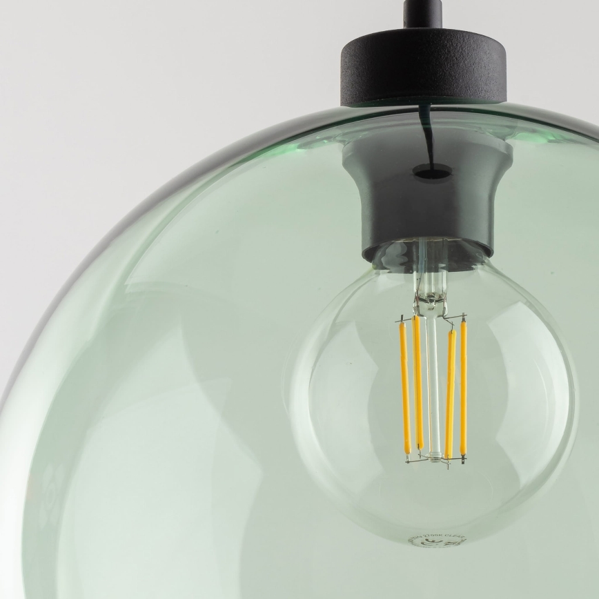 Pendente em cabo CUBUS 1xE27/15W/230V preto/verde fumê