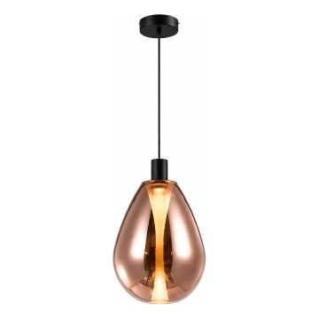 Pendente em cabo DENSO 1xGU10/10W/230V Ø 30 cm cobre/preto