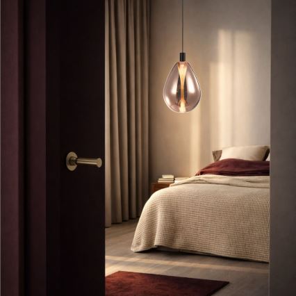 Pendente em cabo DENSO 1xGU10/10W/230V Ø 30 cm cobre/preto