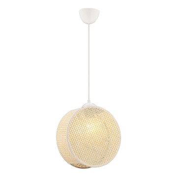 Pendente em cabo DRUM 1xE27/60W/230V cor creme