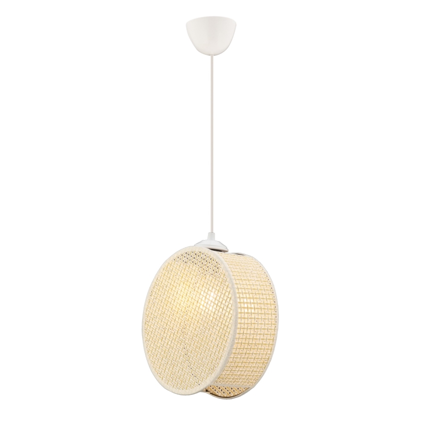 Pendente em cabo DRUM 1xE27/60W/230V cor creme