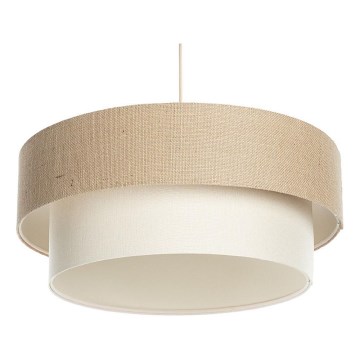 Pendente em cabo DUO 1xE27/60W/230V Ø 50 cm bege/creme
