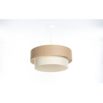 Pendente em cabo DUO 1xE27/60W/230V Ø 50 cm bege/creme