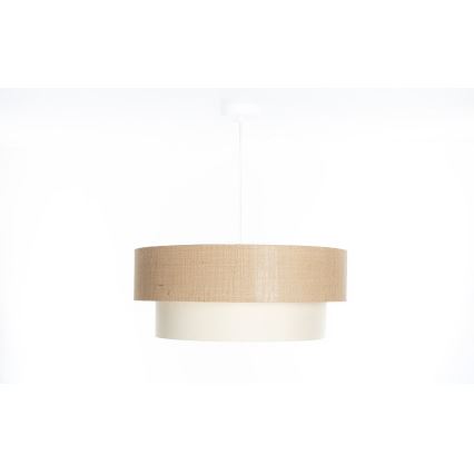 Pendente em cabo DUO 1xE27/60W/230V Ø 50 cm bege/creme