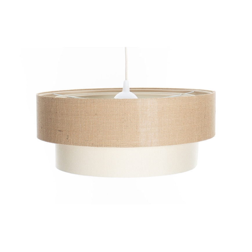 Pendente em cabo DUO 1xE27/60W/230V Ø 50 cm bege/creme