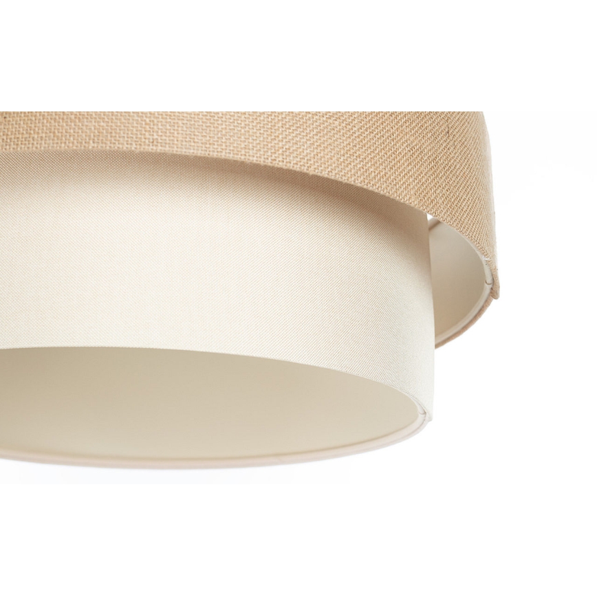 Pendente em cabo DUO 1xE27/60W/230V Ø 50 cm bege/creme