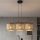 Pendente em cabo ECO 3xE27/15W/230V bege/vime