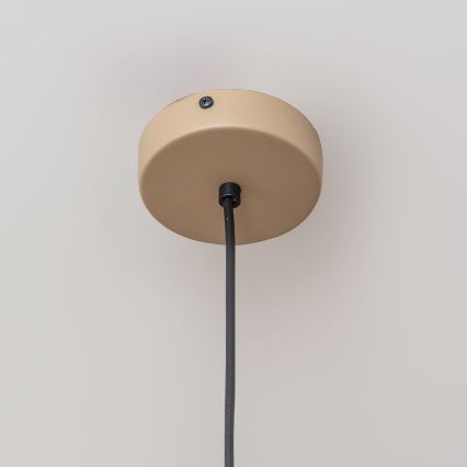 Pendente em cabo ETNA II 1xE27/15W/230V, diâmetro 25 cm, bege