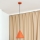 Pendente em cabo ETNA II 1xE27/15W/230V Ø 25 cm laranja