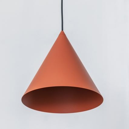 Pendente em cabo ETNA II 1xE27/15W/230V Ø 25 cm laranja