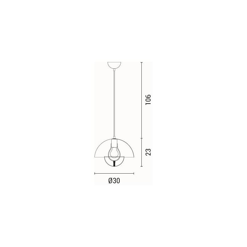 Pendente em cabo JARDEN 1xE27/15W/230V cinzento