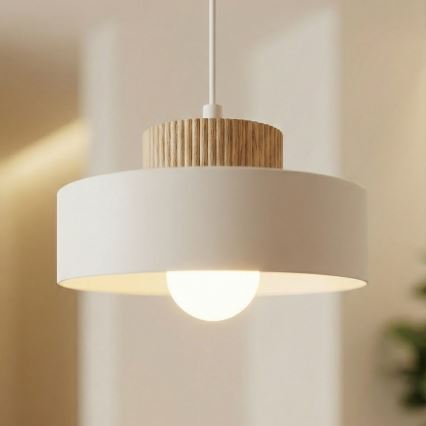 Pendente em cabo KIVI 1xE27/15W/230V branco