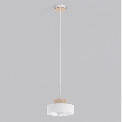 Pendente em cabo KIVI 1xE27/15W/230V branco