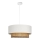 Pendente em cabo NATIA 1xE27/60W/230V Ø 45 cm branco/marrom