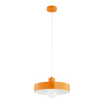 Pendente em cabo NEVERA 1xE27/15W/230V laranja