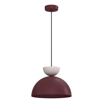 Pendente em cabo NEVIS 1xE27/15W/230V Ø 29 cm bordô