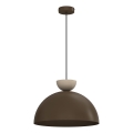 Pendente em cabo NEVIS 1xE27/15W/230V Ø 38 cm, castanho
