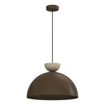 Pendente em cabo NEVIS 1xE27/15W/230V Ø 38 cm, castanho