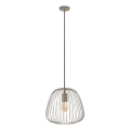 Pendente em cabo OVELLA 1xE27/15W/230V Ø 36 cm bege