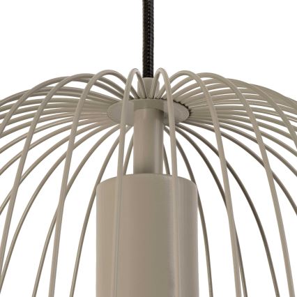 Pendente em cabo OVELLA 1xE27/15W/230V Ø 36 cm bege