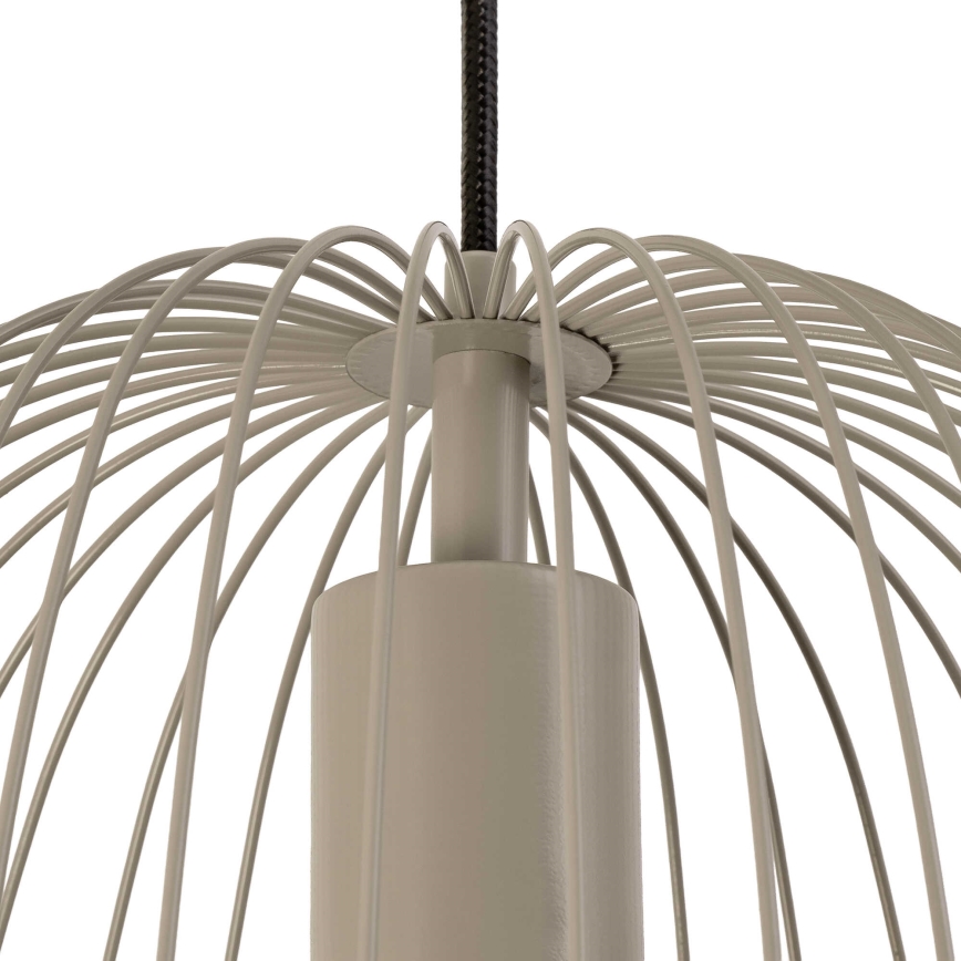 Pendente em cabo OVELLA 1xE27/15W/230V Ø 36 cm bege