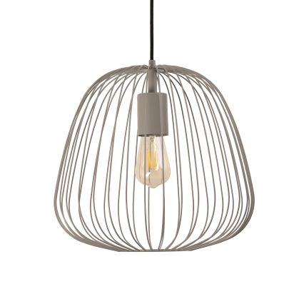 Pendente em cabo OVELLA 1xE27/15W/230V Ø 36 cm bege