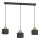 Pendente em cabo PARKLA 3xE27/15W/230V preto