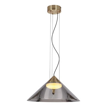Pendente em cabo PRESTO 1xGX53/10W/230V Ø 34 cm dourado/cinzento fumado