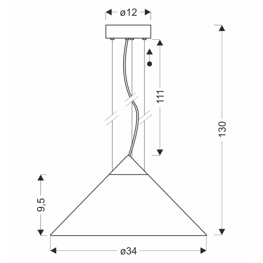 Pendente em cabo PRESTO 1xGX53/10W/230V Ø 34 cm dourado/cinzento fumado