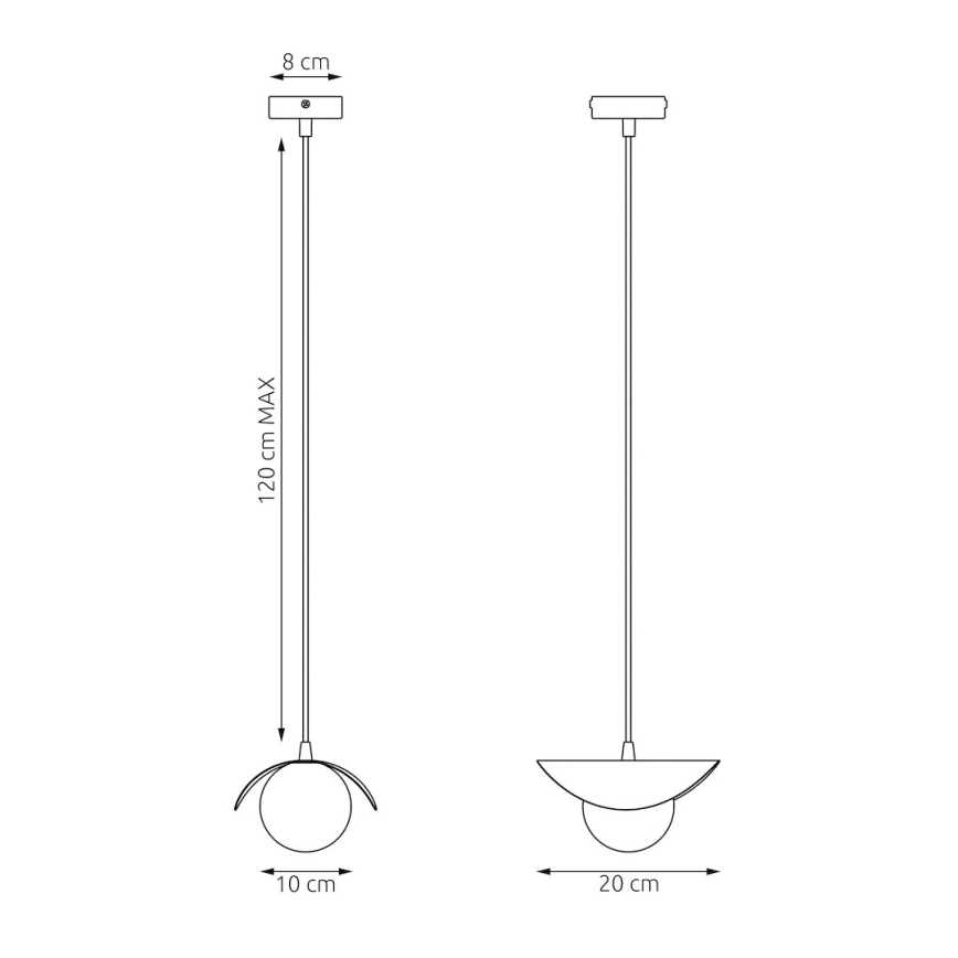 Pendente em cabo RITUAL 1xG9/8W/230V bege