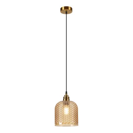 Pendente em cabo ROCCO 1xE27/15W/230V dourado/bege fumê