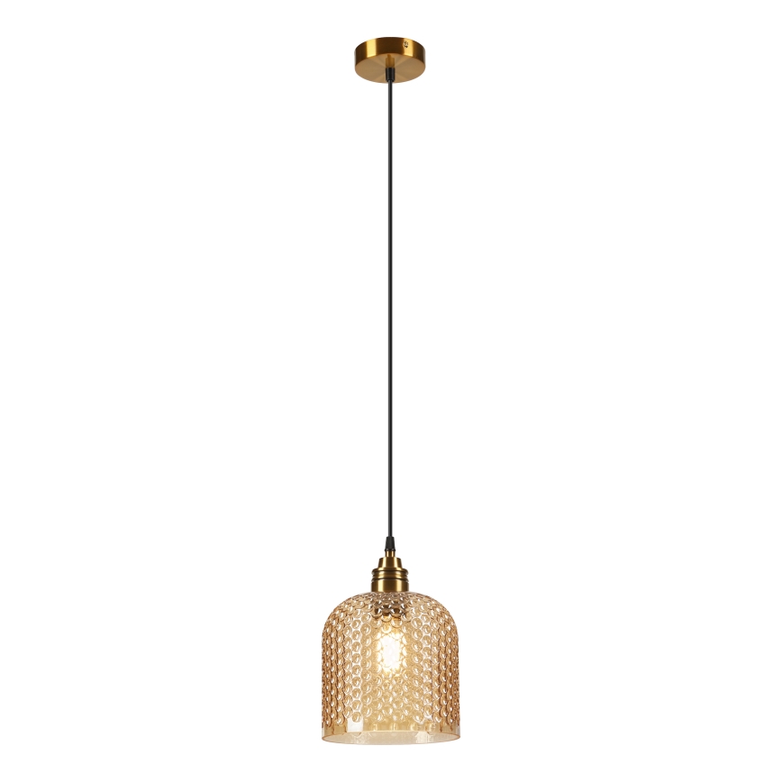Pendente em cabo ROCCO 1xE27/15W/230V dourado/bege fumê